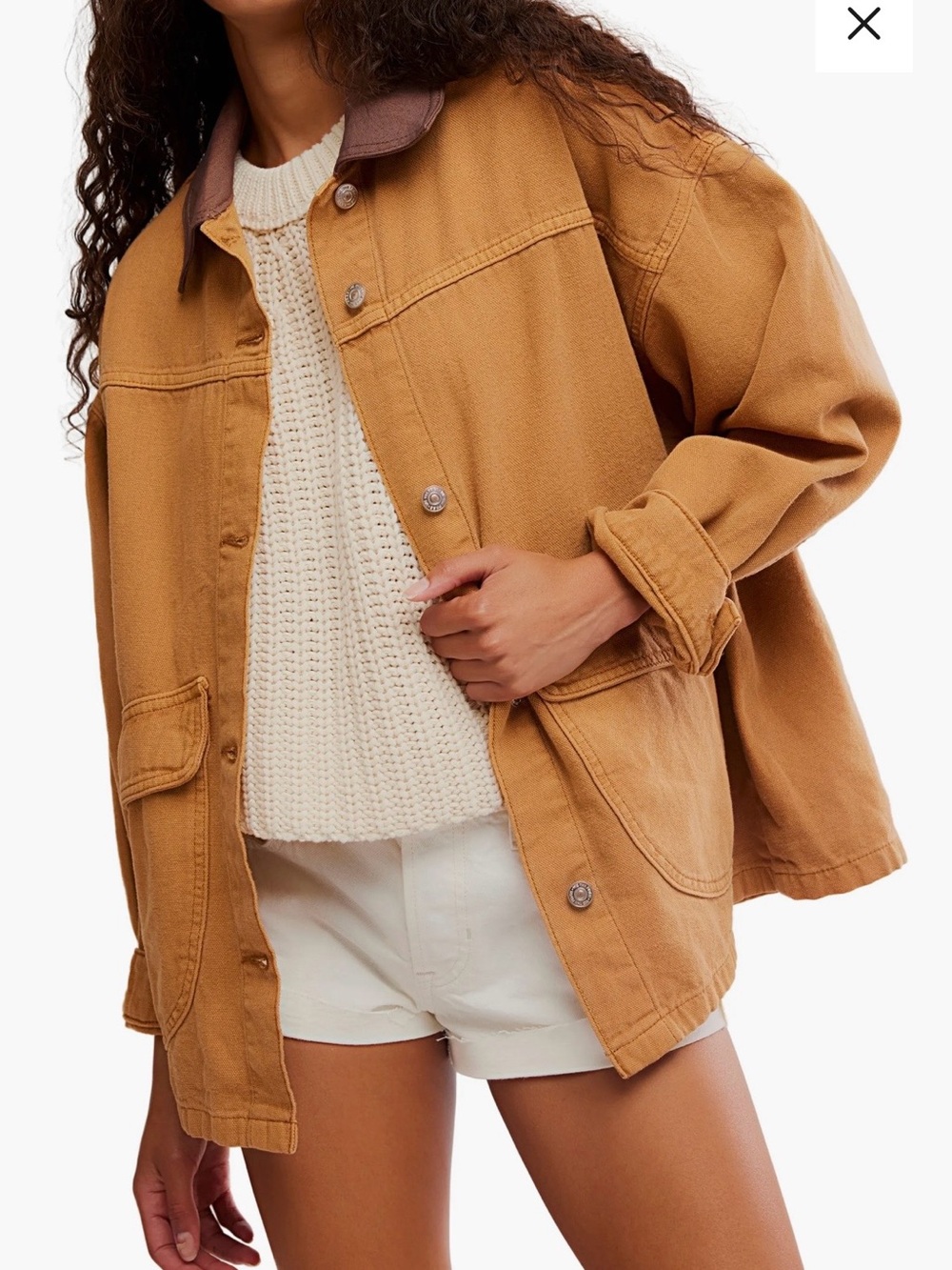 NWT FP Lemon Canvas Chore Jacket
